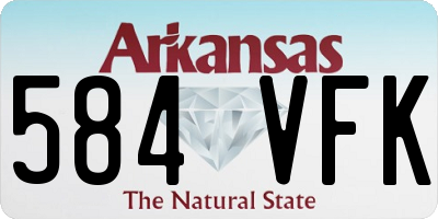 AR license plate 584VFK