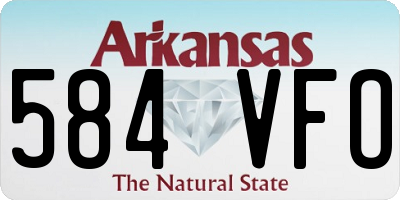 AR license plate 584VFO