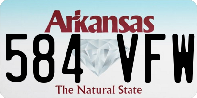 AR license plate 584VFW