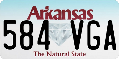 AR license plate 584VGA