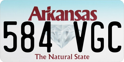 AR license plate 584VGC