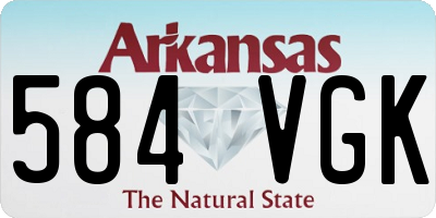 AR license plate 584VGK