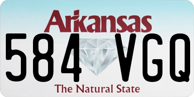 AR license plate 584VGQ
