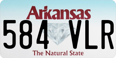 AR license plate 584VLR