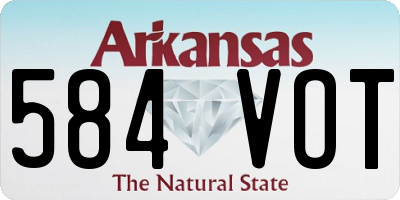 AR license plate 584VOT