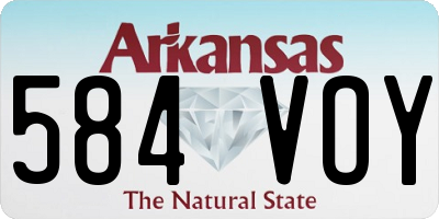 AR license plate 584VOY