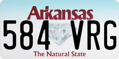 AR license plate 584VRG