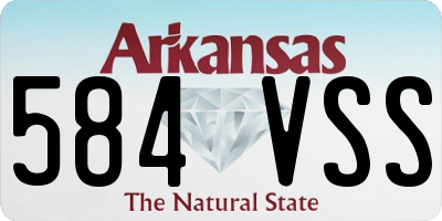 AR license plate 584VSS