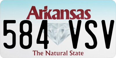 AR license plate 584VSV