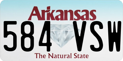 AR license plate 584VSW