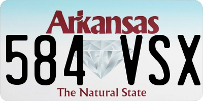 AR license plate 584VSX