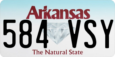 AR license plate 584VSY