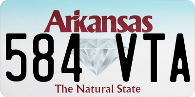 AR license plate 584VTA