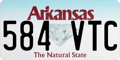 AR license plate 584VTC