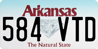 AR license plate 584VTD