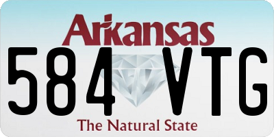 AR license plate 584VTG