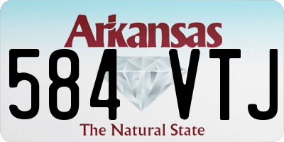 AR license plate 584VTJ