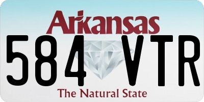 AR license plate 584VTR