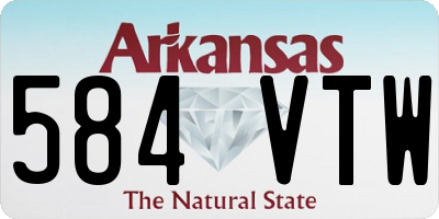 AR license plate 584VTW