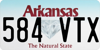 AR license plate 584VTX