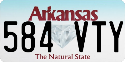 AR license plate 584VTY