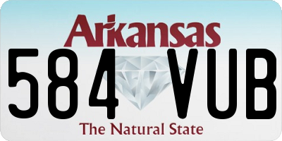 AR license plate 584VUB