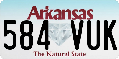AR license plate 584VUK