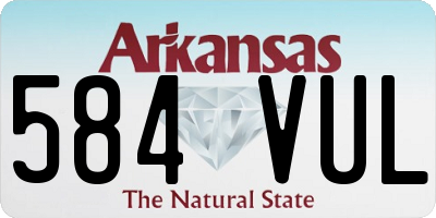 AR license plate 584VUL