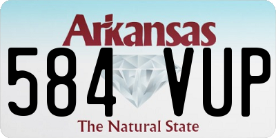 AR license plate 584VUP