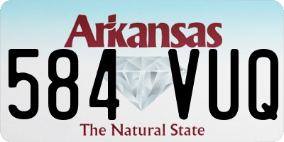 AR license plate 584VUQ
