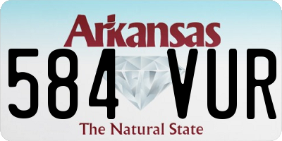 AR license plate 584VUR
