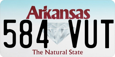 AR license plate 584VUT