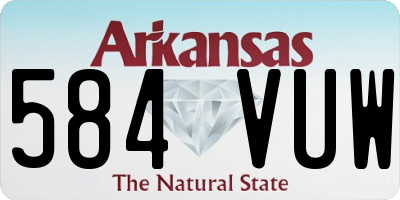 AR license plate 584VUW