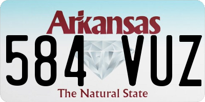 AR license plate 584VUZ
