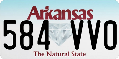 AR license plate 584VVO