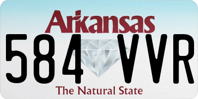 AR license plate 584VVR