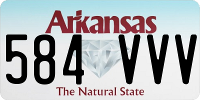 AR license plate 584VVV