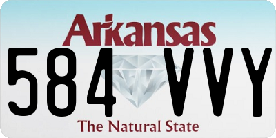 AR license plate 584VVY