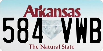 AR license plate 584VWB