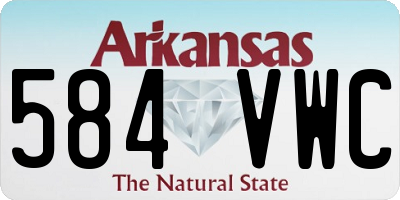 AR license plate 584VWC