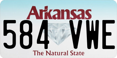AR license plate 584VWE