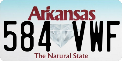 AR license plate 584VWF