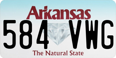 AR license plate 584VWG