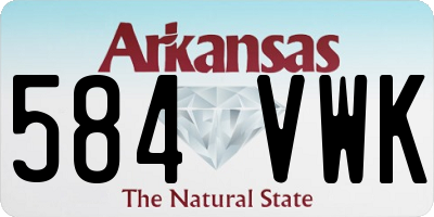 AR license plate 584VWK