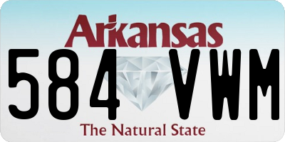 AR license plate 584VWM