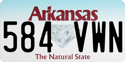 AR license plate 584VWN