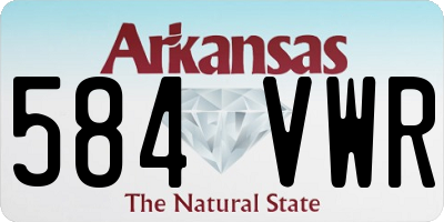 AR license plate 584VWR