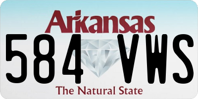 AR license plate 584VWS