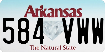 AR license plate 584VWW