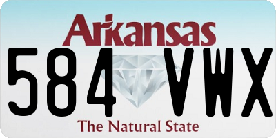 AR license plate 584VWX